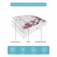 thumbnail image 5 of Quilts Full Size Bedding Set, Red Cherry Lightweight Quilted Comforter, Spring Floral Branches Ink Painting Art Wood Gray Soft Bedspread Coverlet with Pillow Covers for All Season, 78" x 90", 5 of 7