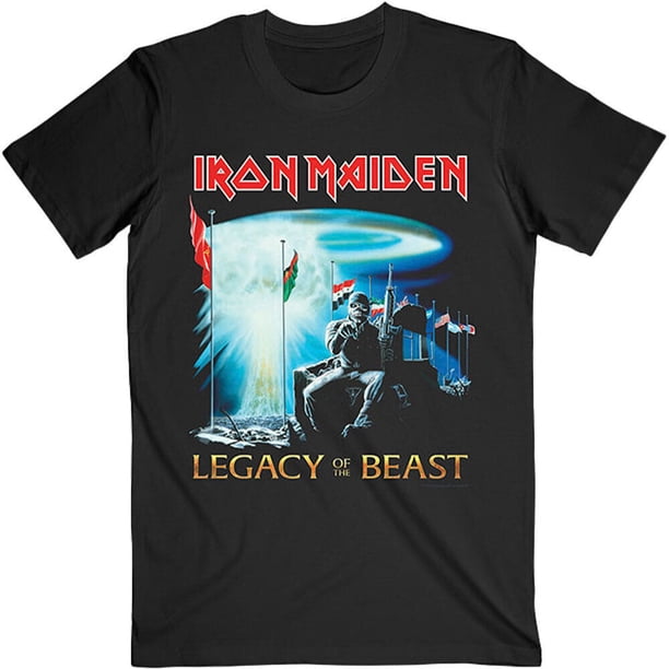 Iron Maiden - Camiseta Two Minutes To Midnight para Adultos Unisex (Negro)