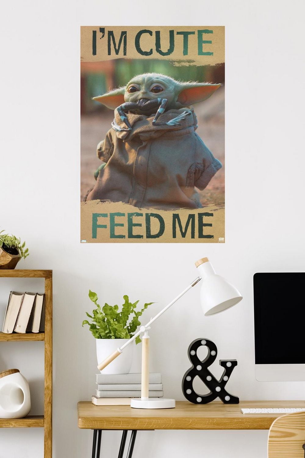 Star Wars: The Mandalorian - Feed Me Wall Poster, 22.375" x 34"