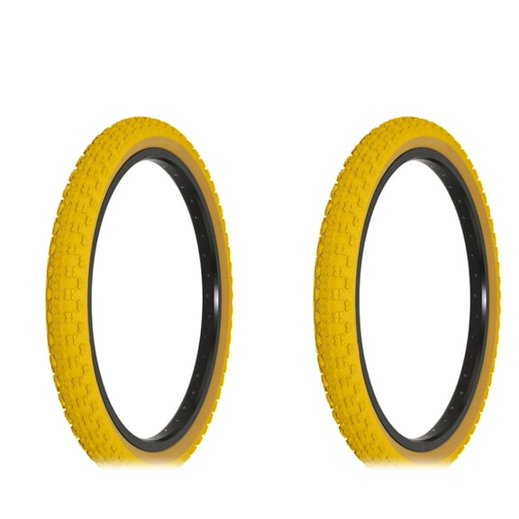 Two Bike Tire 20 x 2.125 Yellow/Gum Side Wall HF-143G.