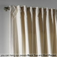 thumbnail image 5 of 3S Brother's Extra Long Solid Luxury Matte Velvet Soft Curtain Off White Single Panel Hanging Back Tap & Rod Pocket Home Décor 5-25 Feet Custom Made Curtains -Made in Turkey Each(52"x288"), 5 of 7