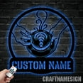 thumbnail image 4 of Craftnamesign Custom Bookish Black Woman With Coffee Metal Wall Art LED Light, 4 of 5