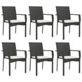 thumbnail image 4 of Bowery Hill Contemporary Garden Dining Set in Black/Cream White, 4 of 22