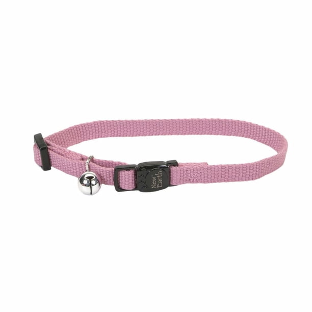 Collar para gatos Coastal Pet New Earth, color rosa ajustable con soja