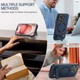 thumbnail image 4 of Magnetic Case for iPhone 14 Plus, Support Car Mount, Compatible with Magsafe, with Built-in Invisible Kickstand, Slim Hybrid Shockproof Protective Phone Cover for iPhone 14 Plus, Blue, 4 of 8