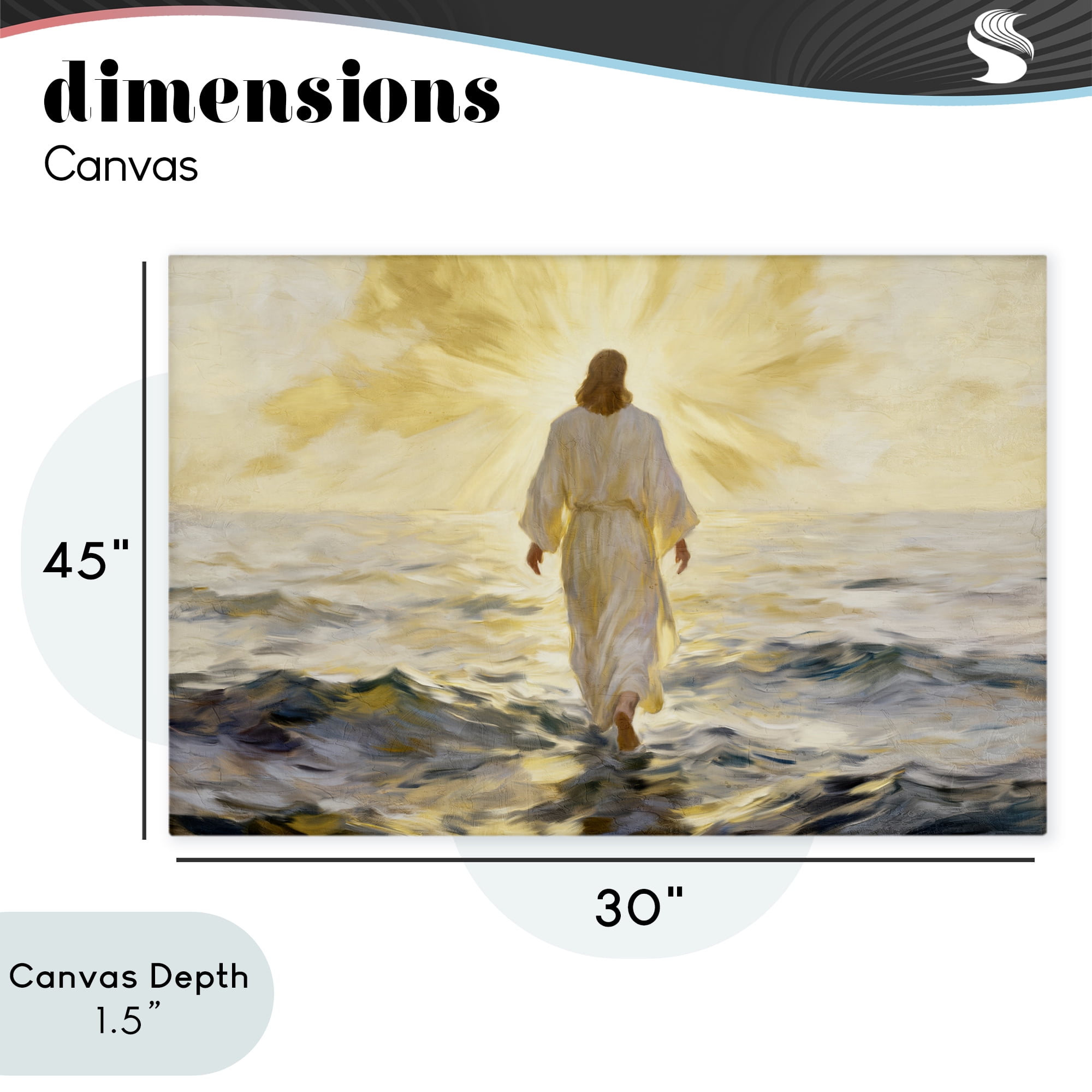 Stupell Industries Golden Walk Spiritual Figure Canvas Wall Art, design by Kim Allen