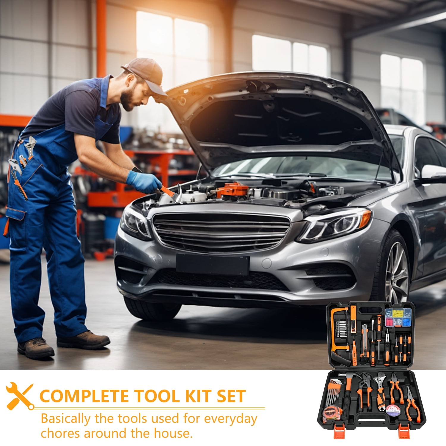 Syenll Tool Set, 148 Pcs Home Repair Tool Kit with Storage Case, Household Hand Kit for Maintenance and DIY Projects