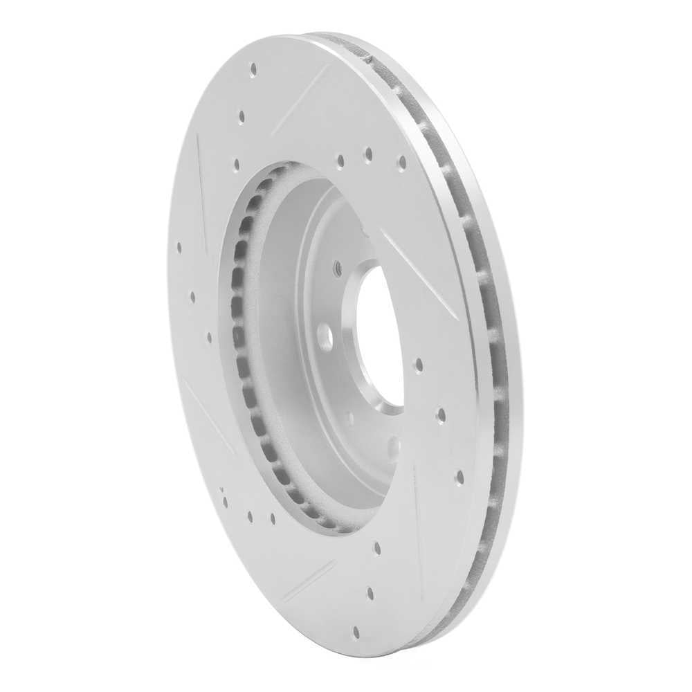 Dynamic Friction Company 631-59038R DFC Brake Rotor - Drilled And Slotted - Silver