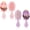 Pink/Purple, variant on Abaima 2 Pack Toddler Hair Brush, Mini Hair Brush for Kids, Baby Detangler Brush for Straight Curly Thick Hair, Cute Travel Brush for Girls - Dinosaurs Brush with Air Cushion (Pink/Purple)