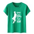 thumbnail image 4 of Birdeem Mode Femmes Décontracté Imprimé Chandail à Manches Courtes T-Shirt Hauts Blouse, 4 of 4