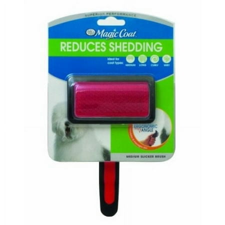 UPC: 0045663971045 | Medium (7 L x 5 W) Magic Coat Slicker Brush for Dogs