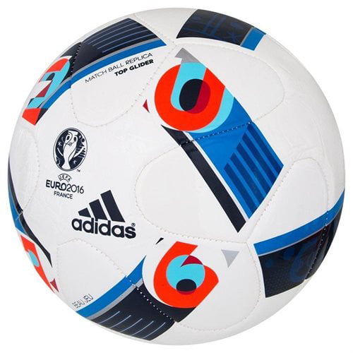 flaskehals Måned mekanisk adidas Top Glider Soccer Ball, Size 5, Blue, Red and White - Walmart.com