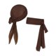 thumbnail image 4 of Conjunto de disfraz de pirata para Halloween, turbante, banda para la cabeza, pañuelo, decoración, vestido elegante, cintura Marrón, 4 of 7