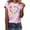 Pink, variant on EQWLJWE Heart Shirts Tops Womens Valentine's Day T Shirt Short Sleeve Mother's Day Graphic Print Tee