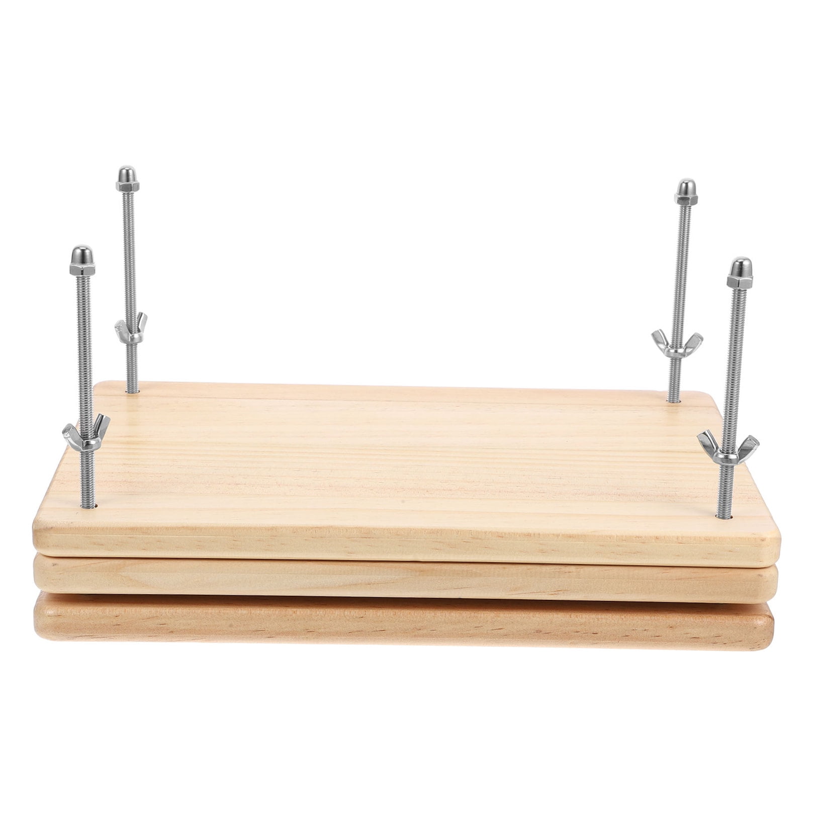 Mobestech Khaki Wooden Book Binding Press Tool for Binding and Pressing Manual Paper Press Machine 16.5x11.8 Inches