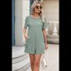 thumbnail image 5 of Mono de Verano para Mujer, de Corta, Holgado, Informal, con Cuello en V, Pantalones Cortos, Elegante, Cómodo, con Bolsillos, Verde, XXL, 5 of 8