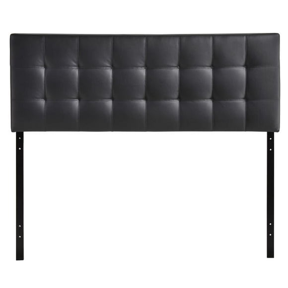Modway Lily King Upholstered Faux Leather and Wood Headboard in Black