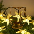 thumbnail image 5 of LINLIN Solar Starfish Light String, 20ft 30 LED Solar Fairy Lights Christmas Decor Lamp, for Indoor Outdoor Garden Camping Wedding Party, 5 of 7