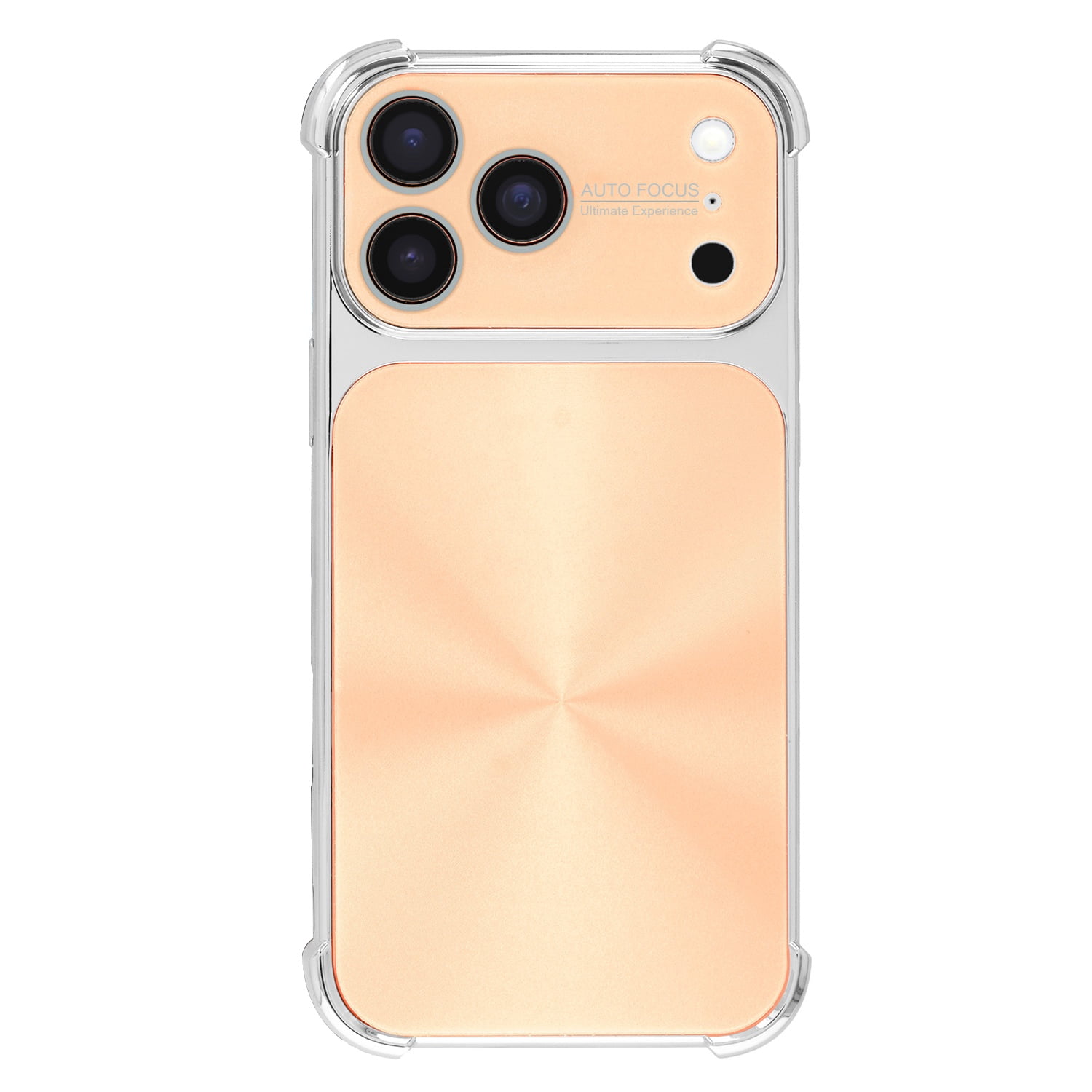 Four-Corner Drop Protection CD-Pattern Case for iPhone 17 Pro Max - Gold