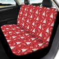 thumbnail image 3 of Jeiento Xmas Front and Rear Car Seat Covers Set of 4 Christmas Tree Front Bucket Saddle Blanket Split Rear Bench Cushion Covers Red Auto Accessory Fit for Van SUV Truck Festival Decoration, 3 of 7