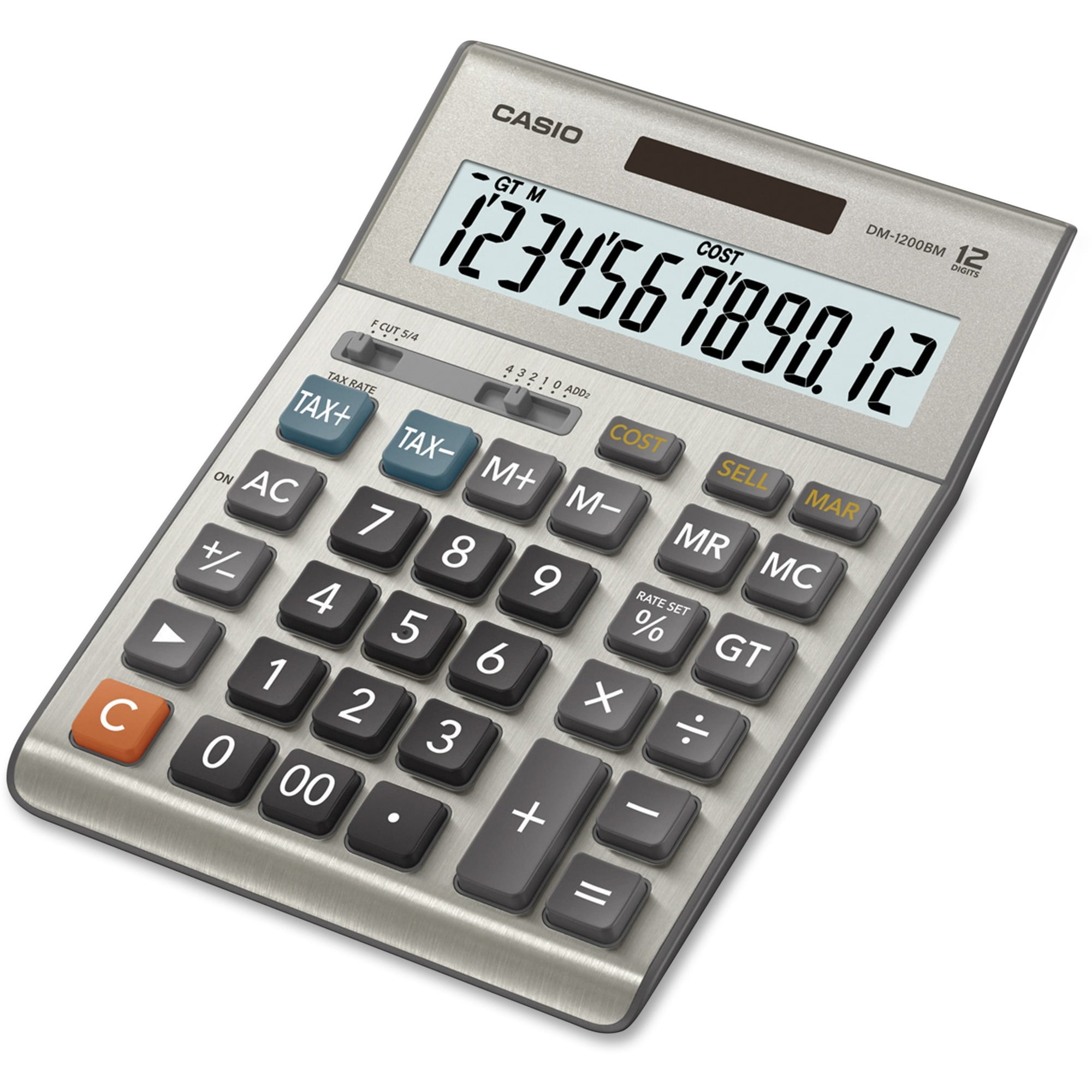 Casio DM-1200MS-S-IH Casio DM-1200MS-S-IH Simple Calculator - 12 Digit(s)