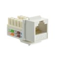 thumbnail image 1 of axGear Keystone Jack Cat 6 Network Ethernet 110 Punchdown 8P8C Cat6 White, 1 of 5
