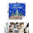 thumbnail image 4 of Gingerbread Christmas Cloth Napkins Set of 4 Reusable Dinner Napkins, Xmas Tree Snowflake Blue Cocktail Napkin Washable Table Napkins for Wedding/Holiday Party/Baby Shower 20"x20", 4 of 7