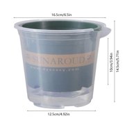 Self-Watering Planter Clear Plastic 6.5in Automatic Watering Flower Pot for Plants Succulents Herbs - Yellow
