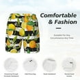 thumbnail image 5 of Lsque Mens Swim Trunks Orange and Lemon Pattern - Bathing Suit Compression Liner - Beach Swim Shorts Swimwear - (S-3XL) - Stretch Quick Dry -XX-Large, 5 of 9