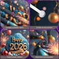 thumbnail image 4 of Colorful Theme New Year Banner Gold Lettering 2026 Banner Star Decorated Balloon Pattern Happy New Year Banner for New Year Party Home Decoration Indoor Celebration, 4 of 9