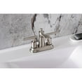thumbnail image 4 of Kingston Brass FB7628CML Manhattan Double-Handle 4" Centerset Bathroom Faucet with Pop-Up Drain, Brushed Nickel, 4 of 7