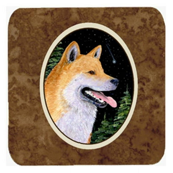 Shiba Inu Foam Coasters, Set Of 4