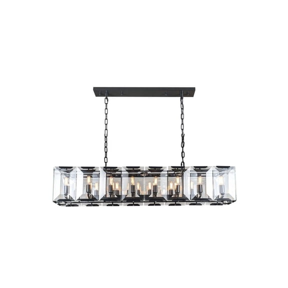 Elegant Lighting Monaco 13" 16 Light Glass Crystal Pendant Lamp