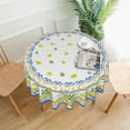 thumbnail image 3 of Decorative Lemon Round Tablecloth Waterproof Table Cloth Wrinkle Free Tablecloths for Parties Wedding & Holiday Kitchen Dinner(60 Inch Round), 3 of 6