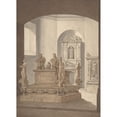 thumbnail image 2 of After Giovanni Marigliano 18x24 Black Ornate Framed Double Matted Museum Art Print Titled: Tomb of Don Pedro De Toledo in San Gracomo Degli Spagnuoli, Naples (1540-1946), 2 of 5