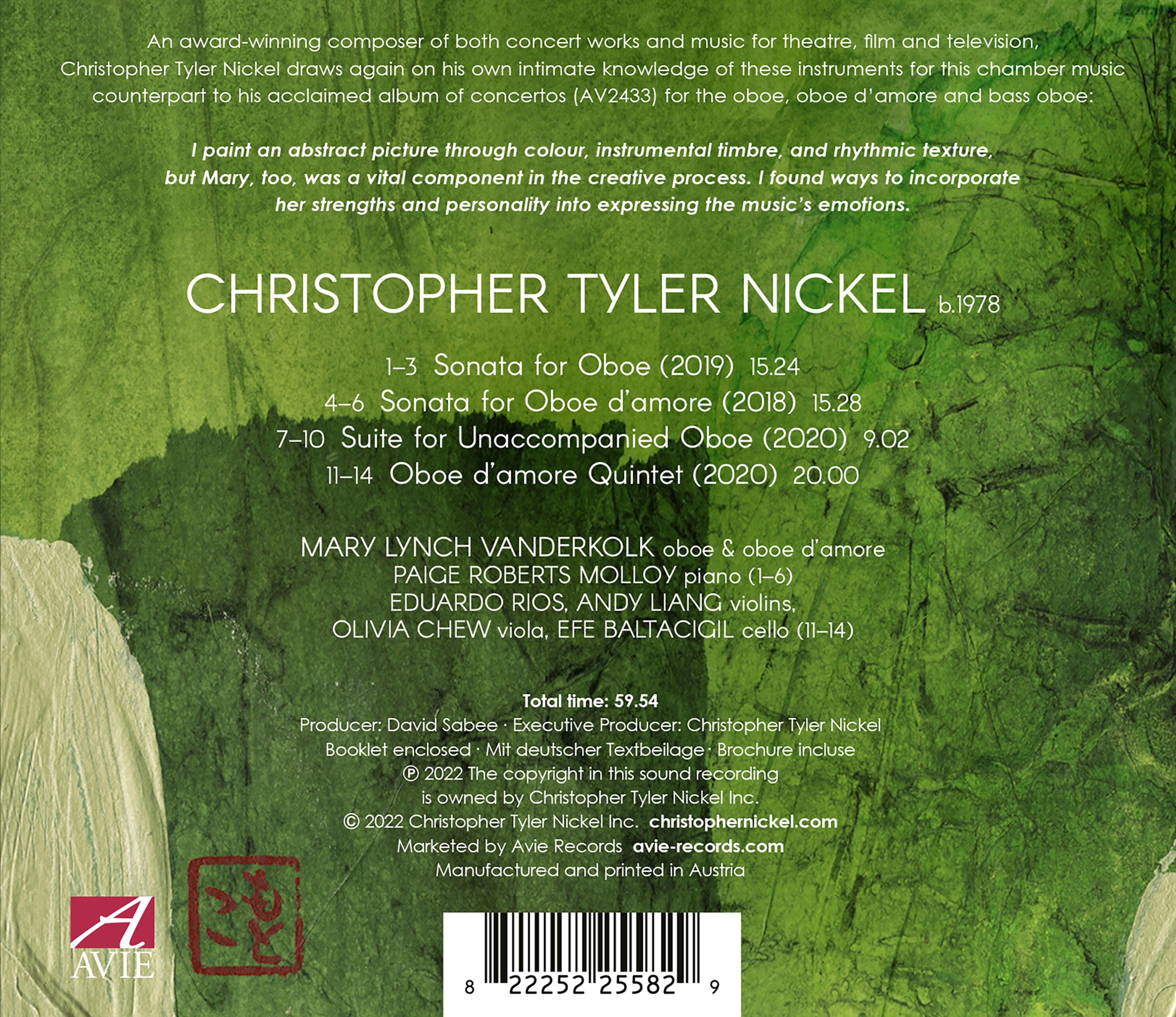 Mary Lynch Vanderkolk - Sonatas & Chamber Music For Oboe & Oboe Damore - Music & Performance - CD