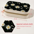 thumbnail image 5 of Daisy Velvet Portable Necklace Holder with Removable Compartment - Earring Organizer, Jewelry Boxes, Organizer Box - Gift, 5 of 7