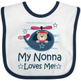 thumbnail image 3 of Inktastic My Nonna Loves Me Grandson Bear Boys Baby Bib, 3 of 4