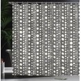 thumbnail image 3 of Ambesonne Geometric Shower Curtain, Oval Rings Mosaic Vintage, 69"Wx75"L, Grey Cream, 3 of 4