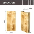 thumbnail image 6 of Wood Wall Planter Set of 2, Wood Wall Pocket for Greenery and Dried Flowers, Indoor Wood Hanging Vase Modern Farmhouse Wall Decor for Living Room Bedroom Office Eucalyptus Stems Decorations, 6 of 7