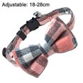 thumbnail image 2 of Christmas Dog collar with bow classic plaid snowflake pattern adjustable pet collar, 2 of 5