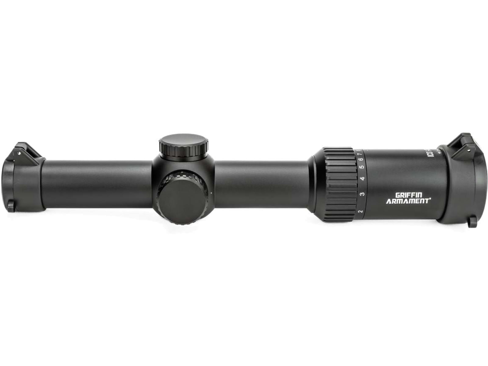 Griffin Armament ICO 1-8x28 LPVO Rifle Scope, First Focal Plane, MIL, Red, Black