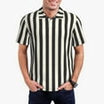 thumbnail image 2 of Cauagu Black And White Thick Stripes Print Men's Polo Shirts, Short-Sleeve Polo Shirts for Men Performance Golf Shirt Athletic Casual Collared T-Shirt-X-Large, 2 of 8