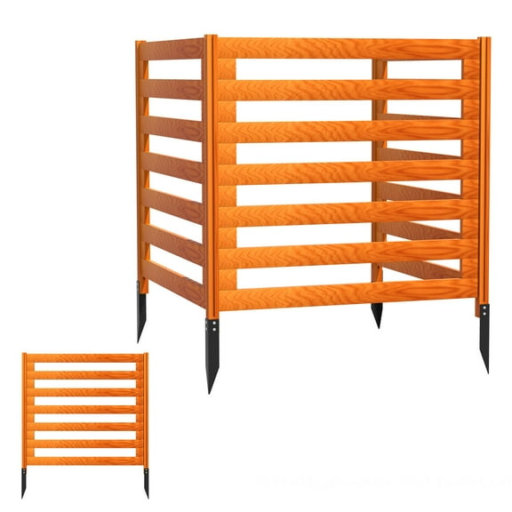 Outdoor Privacy Screen ,  Air Conditioner Fence， Piece Solid Wood Multi-Use Privacy Barrier  with 3-Inch Thickness, Crack-Resistant, Freely Combined，Ventilated, Waterproof