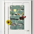 thumbnail image 2 of Bird Hanging Pocket Organizer, Herbal Spring Flower Blossom Nature Graphic Print on Pastel Backdrop, Printed Polyester Storage Bag with Pockets, 21" x 31", Laurel Green Multicolor, 2 of 2