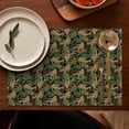 thumbnail image 5 of Green Camouflage Bigfoot Pattern Summer Placemats Table Placemats Set Of 4-Linen Kitchen Washable Placemats Table Mats 11.8"x17.7" Non-Slip Heat Resistant, 5 of 6