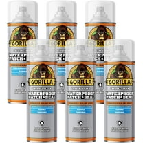 Gorilla Waterproof Patch & Seal Rubberized Sealant Spray, Crystal Clear, 14oz Bulk Pack of 6