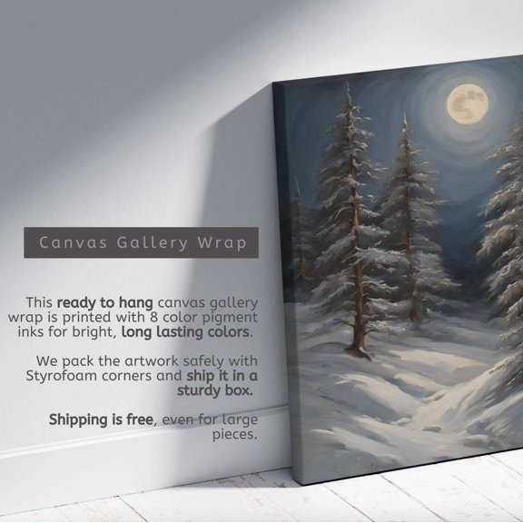 Moonlit Forest Framed Artwork