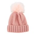 thumbnail image 1 of Design Imports Hadley Wren Snap On Pom Pom Beanie, Mauve, 1 of 4