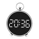 thumbnail image 1 of Reloj despertador digital de mesa con función de 12/24 horas para colgar en la pared con luz ambiental. Blanco, 1 of 9